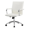 Goris Leatherette Swivel Study Chair in White Colour