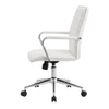 Goris Leatherette Swivel Study Chair in White Colour