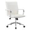 Goris Leatherette Swivel Study Chair in White Colour