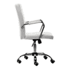 Gruber Leatherette Swivel Study Chair in White Colour