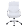 Landyn Leatherette Swivel Study Chair in White Colour