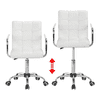 Rawtenstall Leatherette Swivel Study Chair in White Colour