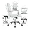 Wanetta Leatherette Swivel Study Chair in White Colour