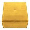 Abigail Blue Velvet Pouffe With Golden Legs