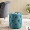 Amanda Pouffe in Peacock Teal Colour