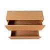 Lagere Series Bedside Table polished in dual Colours (Natural for Drawers & Black)