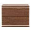 Bulle Bedside Table polished in Matte Finish with trims in Gold