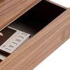 Bulle Bedside Table polished in Matte Finish with trims in Gold