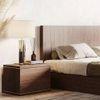 Bulle Bedside Table polished in Matte Finish with trims in Gold