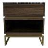 Huch Series Bedside Table with Stone Top and MS Powder Coated Gold Base