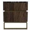Huch Series Bedside Table with Stone Top and MS Powder Coated Gold Base