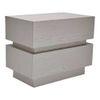 Lagere Series Bedside Table duly polished in Silver