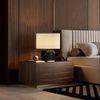 Tgere Series polished Bedside Table with Gold Base
