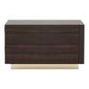Tgere Series polished Bedside Table with Gold Base