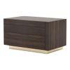 Tgere Series polished Bedside Table with Gold Base