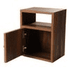 Mica Bedside Teak Hues Chest Side Table