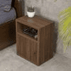Mica Bedside Walnut Hues Chest Side Table