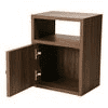 Mica Bedside Walnut Hues Chest Side Table