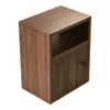 Mica Bedside Walnut Hues Chest Side Table