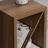 Teak Hues Bevel Mica Side Table
