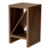 Teak Hues Bevel Mica Side Table