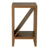 Teak Hues Bevel Mica Side Table