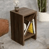 Walnut Hues Bevel Mica Side Table