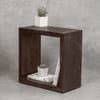 Walnut Tint Wooden Box Side Table