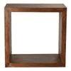 Teak Tint Wooden Box Side Table