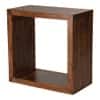 Teak Tint Wooden Box Side Table