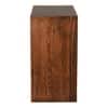 Teak Tint Wooden Box Side Table