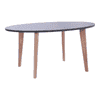Kelly Oval Engineered Wood Coffee Table In Matte Finish