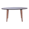 Kelly Oval Engineered Wood Coffee Table In Matte Finish