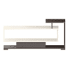 Declove Rectangular Engineered Wood Coffee Table In Wenge & White Finish
