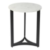 Verona Marble Side Table In Black Finish