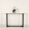 Verona Marble Console Table In Black Finish