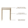 Valentino Frosted Glass Nesting Side Table in Dark Gold Finish