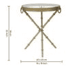 Bellmore Glass Side Table In Gold Finish