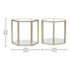 Menton Glass Side Table In Gold Finish