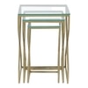 Melbourne Glass Nesting Side Table In Gold Finish