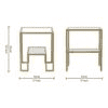 Bridgeview Glass Side Table In Gold Finish