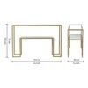 Bridgeview Glass Console Table In Gold Finish