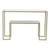 Bridgeview Glass Console Table In Gold Finish