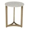 Verona Marble Side Table In Gold Finish