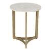 Verona Marble Side Table In Gold Finish