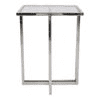 Merano Glass Side Table In Chrome Finish