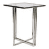 Merano Glass Side Table In Chrome Finish