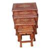 Shilpi Handicrafts Nesting Coffee Table - Brown - Nshctbl12