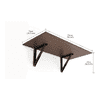 Hemming Engineered Wood Wall Mount Folding Dining Table In Wenge Finish