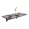 Hemming Engineered Wood Wall Mount Folding Dining Table In Wenge Finish